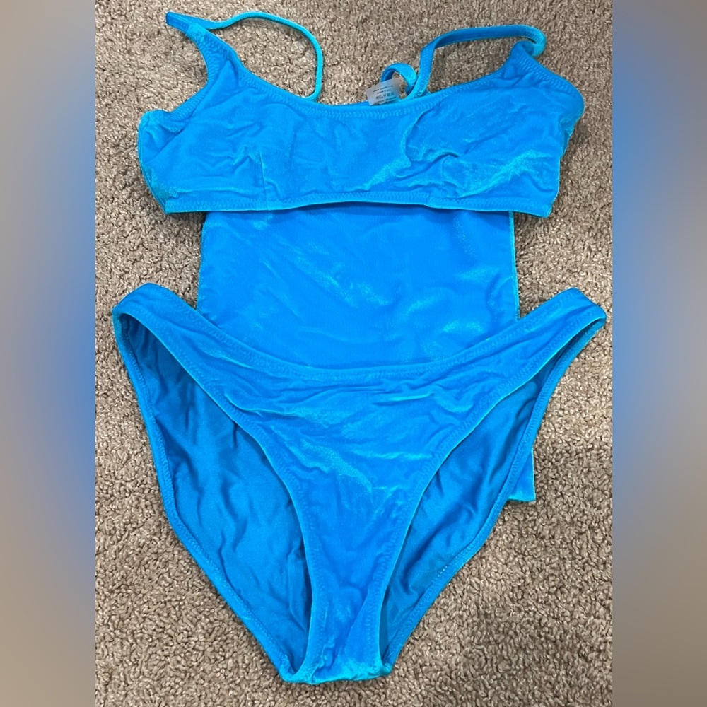 Blue velvet triangl bikini
